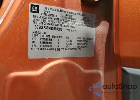 2008 Saturn Vue Xe из США, поврежденный, VIN 3GSCL33PX8S600502